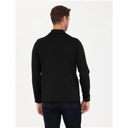 Siyah Regular Fit Gömlek Ceket