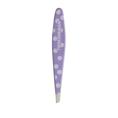 Tweezerman Lavender Polka Dot Mini Oval Slant Tweezer