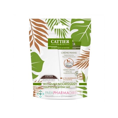 Cattier Kit Nourrissant Crème mains BIO 30ml + Beurre de Karité 20g