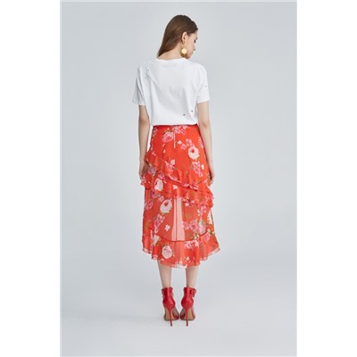 Camiseta Kilt Blanco y rojo
