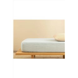 English Home Wave Dots Kolay Ütülenir Tek Kişilik Lastıklı Çarşaf 100x200 Cm Seledon 10038595