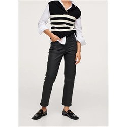 Vaqueros rectos tiro alto crop -  Mujer | MANGO OUTLET Melilla
