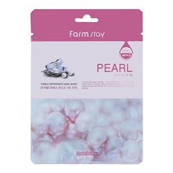 FarmStay Visible Difference Mask Sheet Pearl Увлажняющая маска для лица с экстрактом жемчуга 23мл