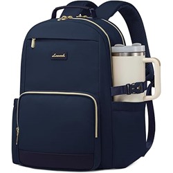 LOVEVOOK Laptop Backpack for Women with Pouch Pocket for Large Capacity Cup,15.6 Inch Laptop Computer Bag Travel Backpack Purse,Waterproof Work Business Backpack College Teacher Bags,Dark Blue