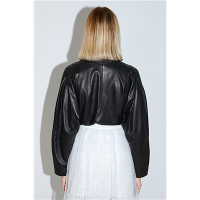 Chaqueta de piel Negro
