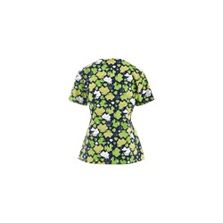 Zoe + Chloe Scrubs Just Hopping Around V-Neck Print Top