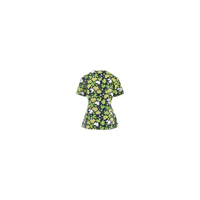Zoe + Chloe Scrubs Just Hopping Around V-Neck Print Top