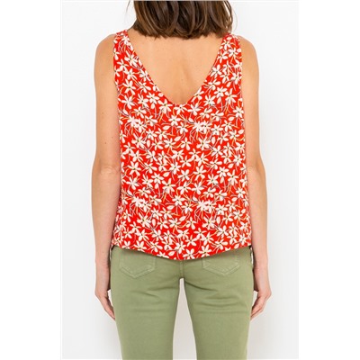 Camiseta de tirantes Rojo y blanco
