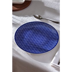 Reve Bleu Saphir Servis Tabağı - 25 cm - Mavi/Beyaz
