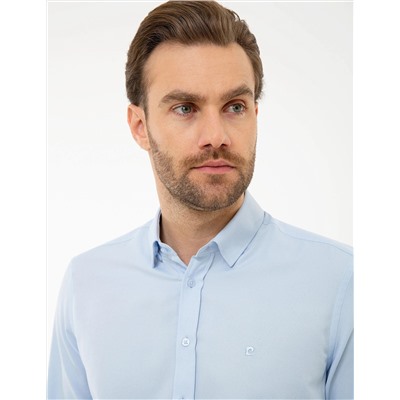 Açık Mavi Slim Fit Oxford Gömlek