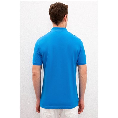 Erkek Kobalt Basic Polo Yaka Tişört