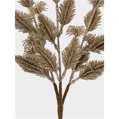Ветка декоративная, 30 см, пластик/бумага, шампань, Пушистая ветка, Interior gold