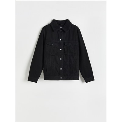 Sherpajacke aus Denim