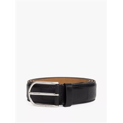 Round Buckle Leather Belt