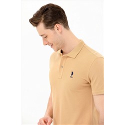 Erkek Camel Basic Polo Yaka Tişört