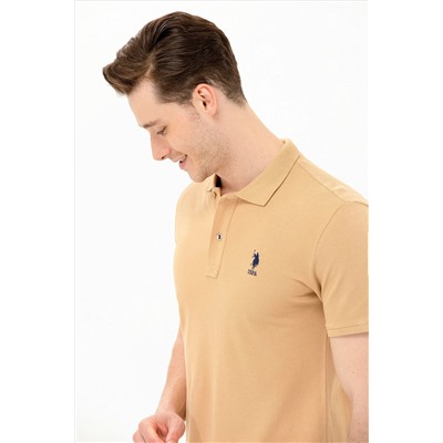Erkek Camel Basic Polo Yaka Tişört