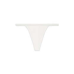 Tanga algodón canalé blanco