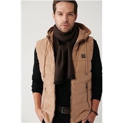 Avva Erkek Bej Kapüşonlu Elyaflı Slim Fit Dar Kesim Yelek A32y6511 A32Y6511
