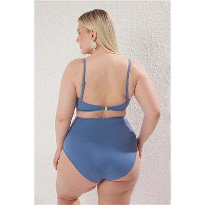 Mavi Yıldız Aksesuar Detaylı Askılı Büyük Beden Bikini Üstü TBBSS25CT00003