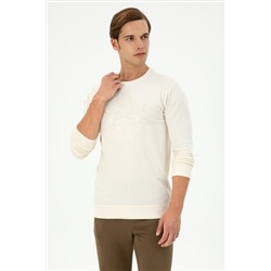 Erkek Krem Sweatshirt