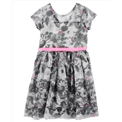 Printed Tulle Dress