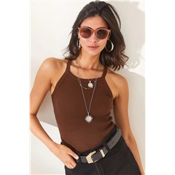 Olalook, Kadın Acı Kahve Askılı Kaşkorse Body BDY-00000015