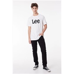 Lee, Regular Fit Normal Kesim Bisiklet Yaka %100 Pamuk Beyaz Erkek T-shirt