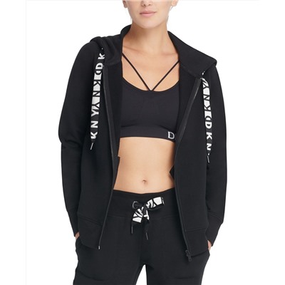 DKNY Sport Logo Terry Zip Hoodie