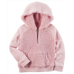 Raglan Sleeve Sherpa Pullover