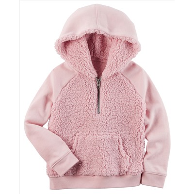 Raglan Sleeve Sherpa Pullover
