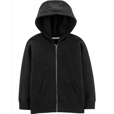 Zip-Up Fleece-Lined Hoodie