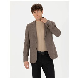 Kahverengi Slim Fit Ceket