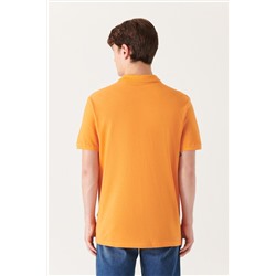 Turuncu %100 Pamuk Serin Tutan Polo Yaka T-Shirt