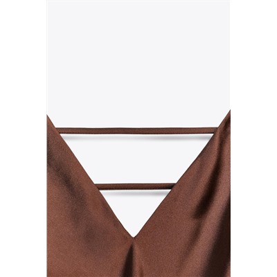 SATIN MIDI DRESS