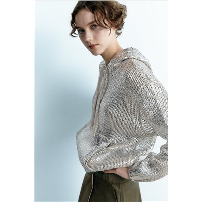 FOIL KNIT HOODIE