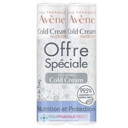 Avène Cold Cream Stick Lèvres Nourrissant 2x4g