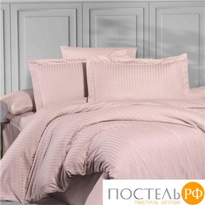 Постельное белье "Карвен" Stripe Satin семейное N 164-SS 008 персиковый
