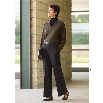 Женский пуловер с V-образным воротником UNIQL*O