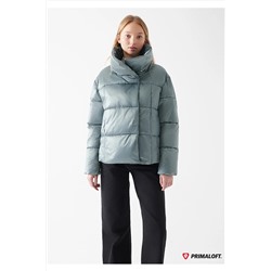 MaviPrimaloft Dik Yaka Parlak Şişme Mont 1110060-70825