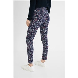 Pantalon skinny tobillero flores