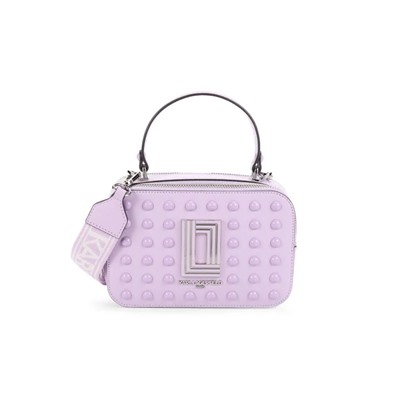 KARL LAGERFELD PARIS Simone Studded Leather Camera Bag