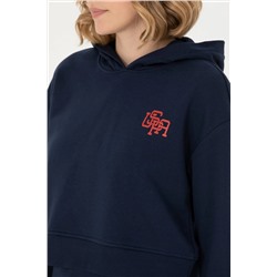 Kadın Lacivert Kapüşonlu Sweatshirt