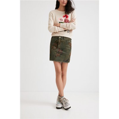 Minifalda de camuflaje floral