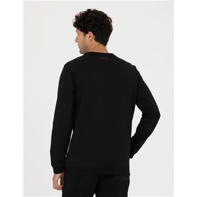 Siyah Regular Fit Sweatshirt