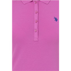 Kadın Menekşe Basic Polo Yaka Tişört