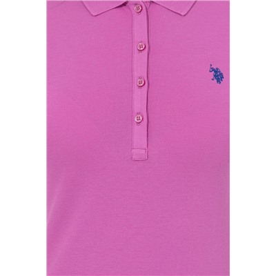 Kadın Menekşe Basic Polo Yaka Tişört
