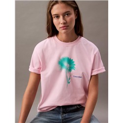 New Arrival Faded Flower Graphic Boxy T-Shirt