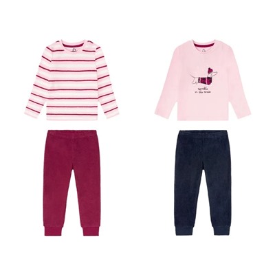 lupilu Kleinkinder Mädchen Pyjama, Frotteequalität