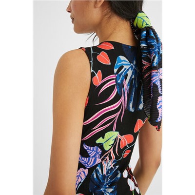 Vestido corto slim fruncido