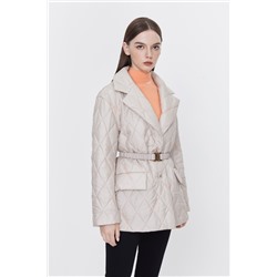 Chaqueta acolchada de seda Beige